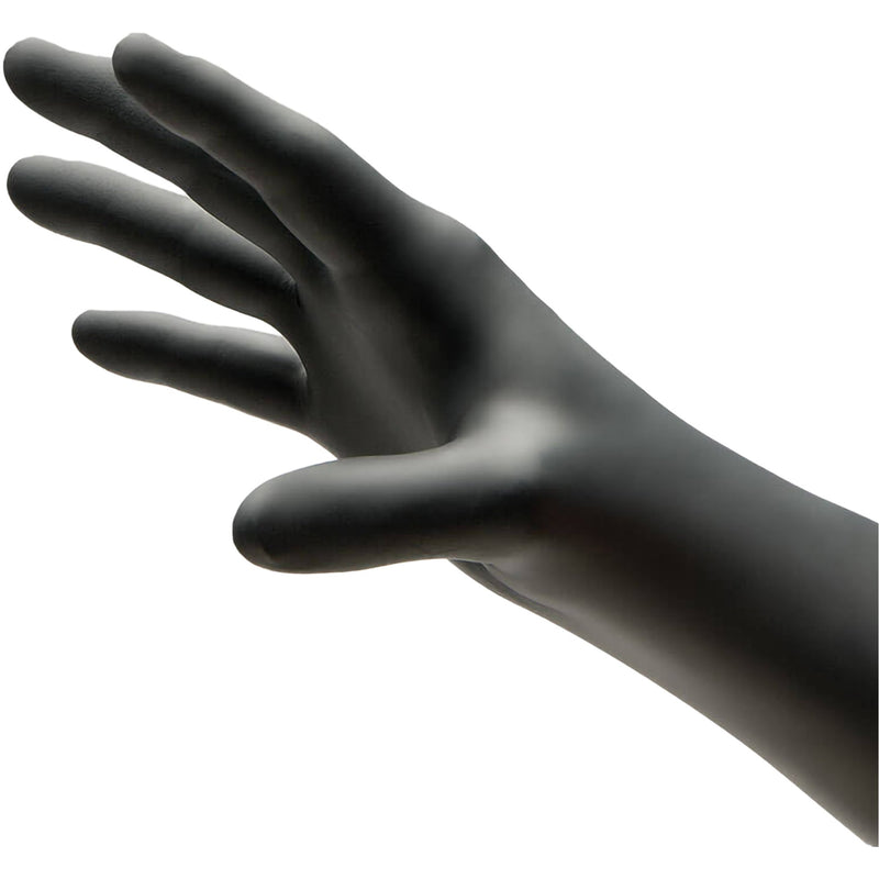 NitriDerm® Ultra Black Nitrile Exam Glove, Large, Black, 1 Box of 100 () - Img 1
