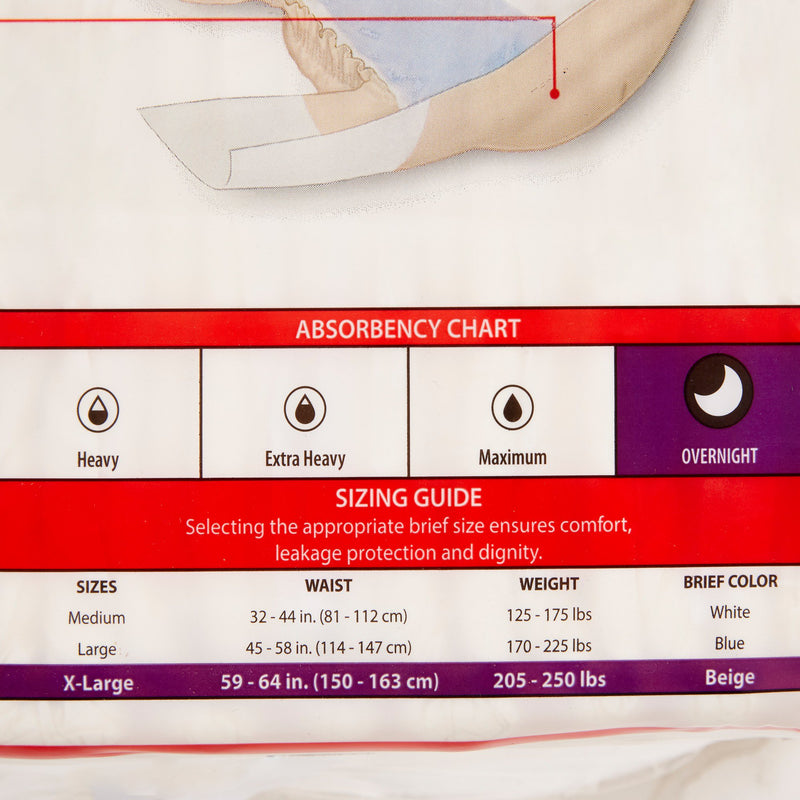 Wings™ Overnight Absorbency Incontinence Brief, Extra Large, 1 Case of 4 () - Img 4