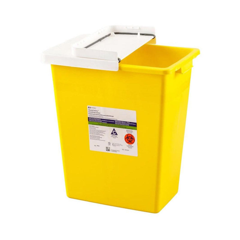 SharpSafety™ Chemotherapy Waste Container, 2 Gallon, 10 x 10½ x 7¼ Inch, 1 Each () - Img 1