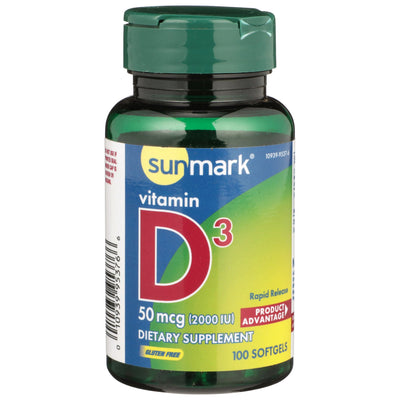 sunmark® Vitamin D-3 Supplement, 1 Bottle (Over the Counter) - Img 4