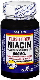 Basic's Flush Free Niacin / Inositol Dietary Supplement, 1 Bottle (Over the Counter) - Img 1