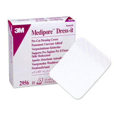 3M™ Medipore Cloth Dressing Retention Tape, 5-7/8 x 5-7/8 Inch, White, 1 Each (General Wound Care) - Img 1