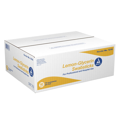 dynarex® Lemon-Glycerin Oral Swabsticks, 1 Box of 25 (Mouth Care) - Img 3