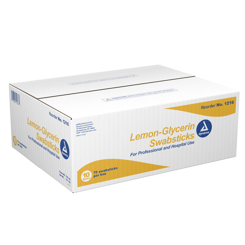 dynarex® Lemon-Glycerin Oral Swabsticks, 1 Box of 25 (Mouth Care) - Img 3