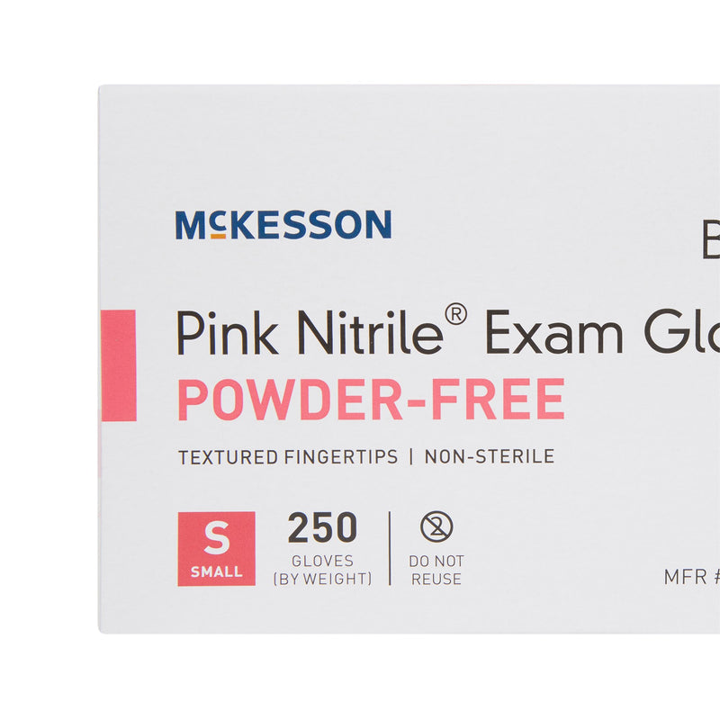 McKesson Pink Nitrile® Nitrile Exam Glove, Small, Pink, 1 Box of 250 () - Img 2