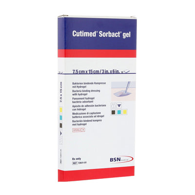 Cutimed® Sorbact® Sterile Hydrogel Dressing, 3 x 6 Inch, 1 Box of 10 (Advanced Wound Care) - Img 1