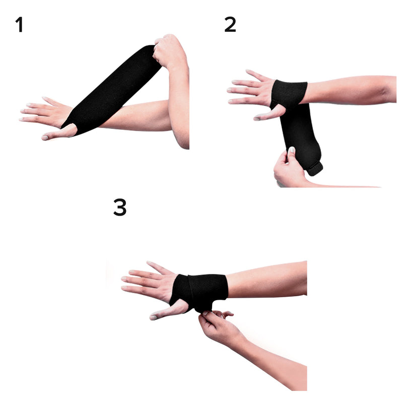 3M Futuro Adult Sport Wrist Support, Wraparound, Adjustable, Black, 4-1/2 to 9-1/2 Inch, One Size Fits Most, 1 Case of 12 (Immobilizers, Splints and Supports) - Img 2