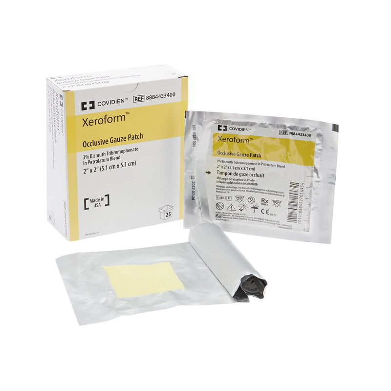 Xeroform® Occlusive Xeroform Petrolatum Impregnated Dressing 2 x 2 inch, 1 Case of 150 (Advanced Wound Care) - Img 1