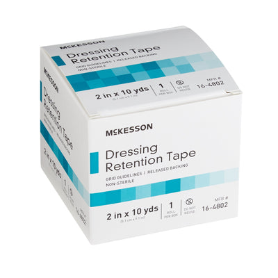 McKesson Nonwoven Fabric / Printed Release Paper Dressing Retention Tape, 2 Inch x 10 Yard, White, 1 Box (General Wound Care) - Img 3