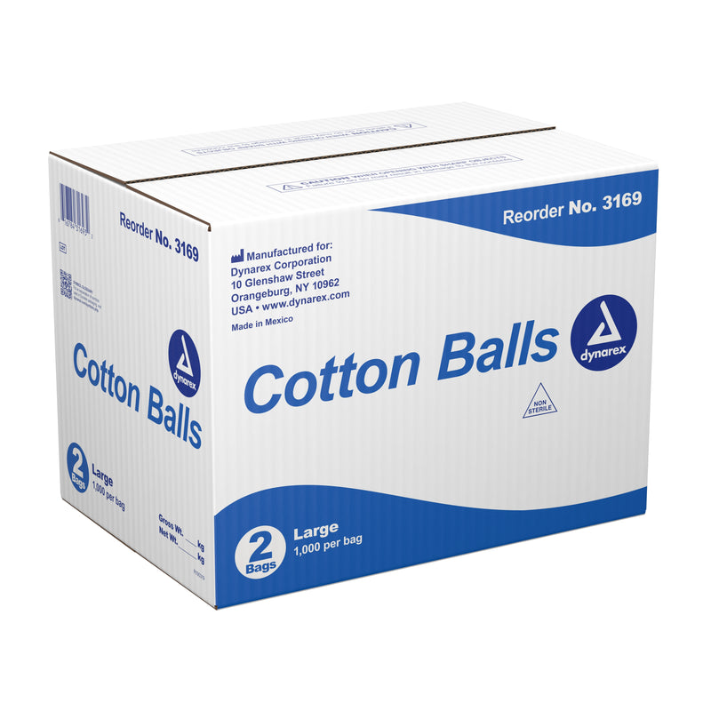 dynarex® Large Cotton Balls, 1 Pack of 1000 (General Wound Care) - Img 2