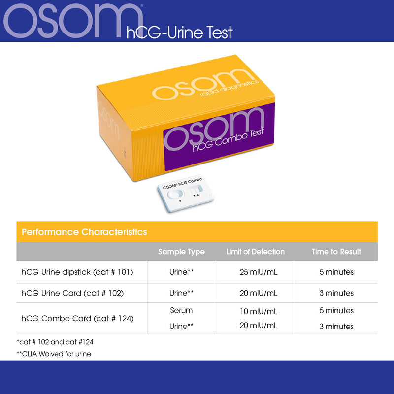 OSOM® hCG Combo Pregnancy Fertility Rapid Test Kit, 1 Case of 18 (Test Kits) - Img 2