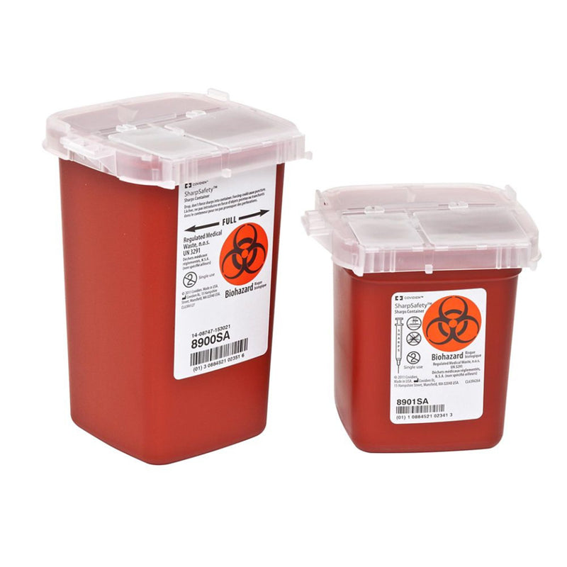 SharpSafety™ Phlebotomy Sharps Container, 1 Quart, 6¼ x 4½ x 4¼ Inch, 1 Each () - Img 2