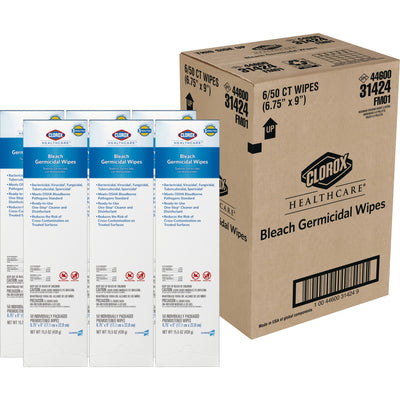 Clorox® Healthcare® Bleach Germicidal Wipes, Individual Packets, 1 Case of 300 (Cleaners and Disinfectants) - Img 6