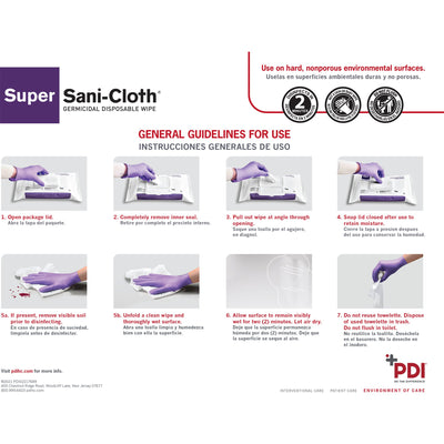 Super Sani-Cloth® Surface Disinfectant Cleaner, 1 Pack (Cleaners and Disinfectants) - Img 3