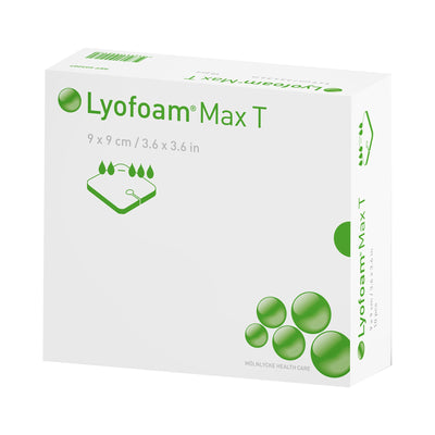 Lyofoam® Max T Nonadhesive without Border Foam Dressing, 3½ x 3½ Inch, 1 Box of 10 (Advanced Wound Care) - Img 3