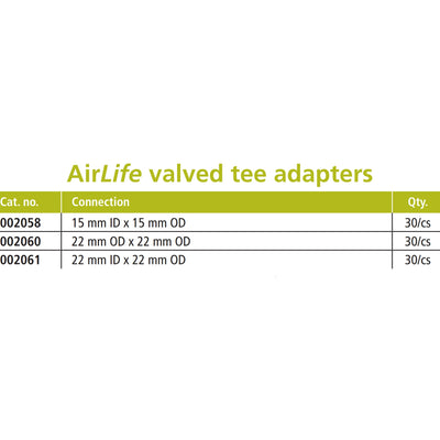 AirLife® Tee Adapter, 1 Case of 30 (Respiratory Accessories) - Img 2