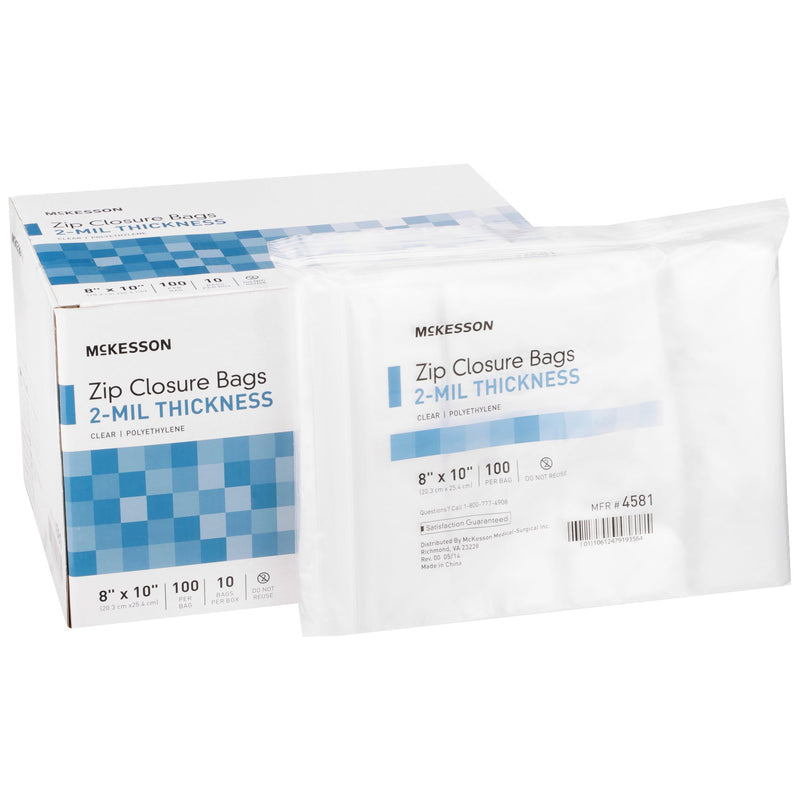 McKesson Zip Closure Bag, 8 X 10 Inches, 1 Box of 10 (Bags) - Img 1