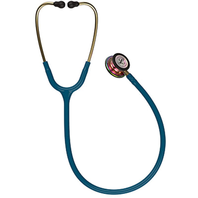 3M Littmann Classic III Monitoring Stethoscope, Rainbow-Finish, Caribbean Blue, 27 Inch Tube, 1 Each (Stethoscopes) - Img 2