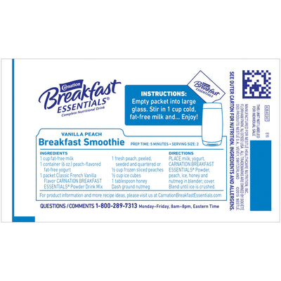 Carnation Breakfast Essentials® Vanilla Oral Supplement, 1.26 oz. Packet, 1 Box of 10 (Nutritionals) - Img 2