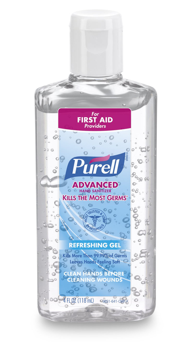 Purell Advanced Hand Sanitizer 70% Ethyl Alcohol Gel, Bottle, 4 oz, Fruit Scent, 1 Each (Skin Care) - Img 1