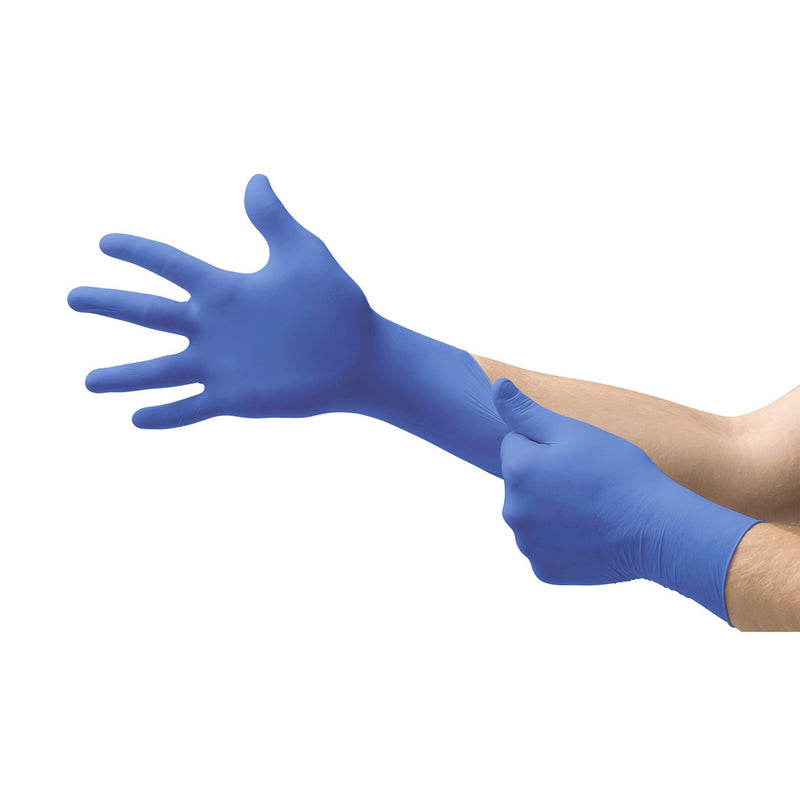 Micro-Touch® Nitrile Exam Glove, Large, Blue, 1 Case of 10 () - Img 2