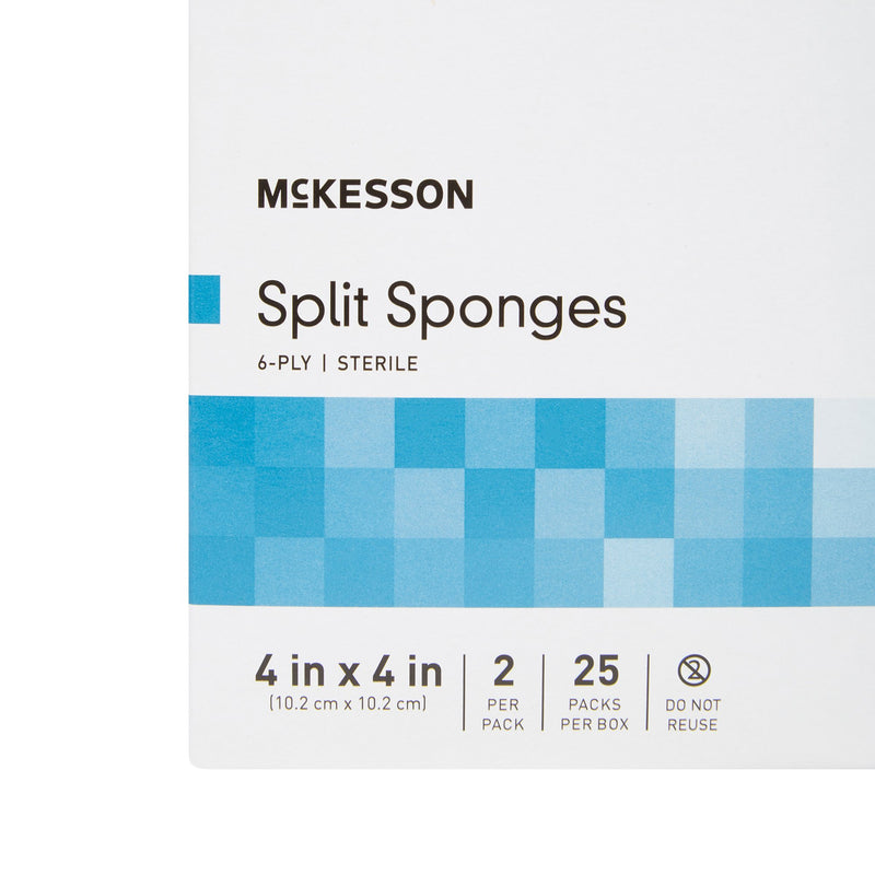 McKesson IV/Drain Split Dressing, 4 x 4 Inch, 1 Box of 25 (General Wound Care) - Img 8