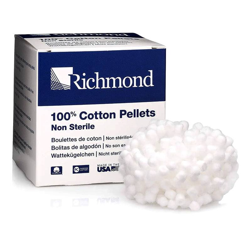 Richmond Nonsterile Cotton Pellet, Size 3, 1 Case of 12 (General Wound Care) - Img 1