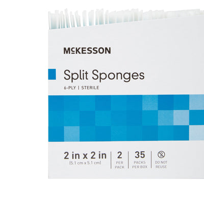 McKesson IV/Drain Split Dressing, 2 x 2 Inch, 1 Box of 35 (General Wound Care) - Img 8