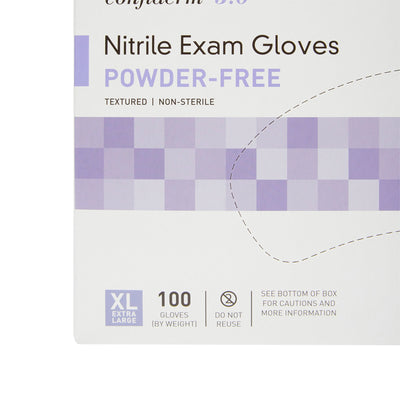 McKesson Confiderm® 3.0 Nitrile Exam Glove, Extra Large, Blue, 1 Box of 100 () - Img 4