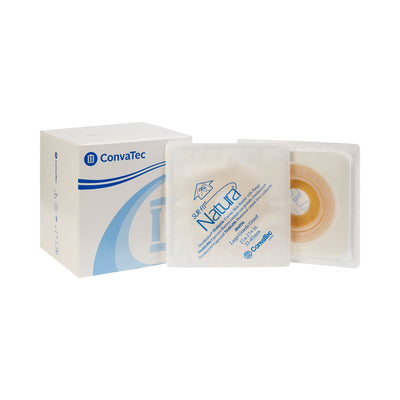 Sur-Fit Natura® Durahesive White Ostomy Barrier, 4½ x 4½ Inch, 2¼-Inch Flange, 1¼ – 1¾ Inch Stoma Opening, 1 Box of 10 (Barriers) - Img 1