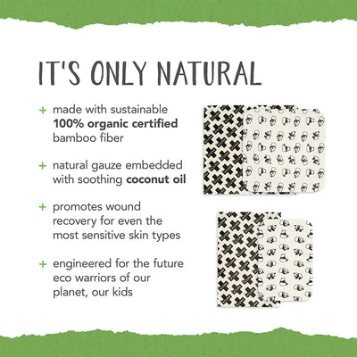 Patch™ Kids (Panda Design) Adhesive Strip with Coconut Oil, 2 x 3 Inch / 3 x 3 Inch, 1 Box of 5 (General Wound Care) - Img 3