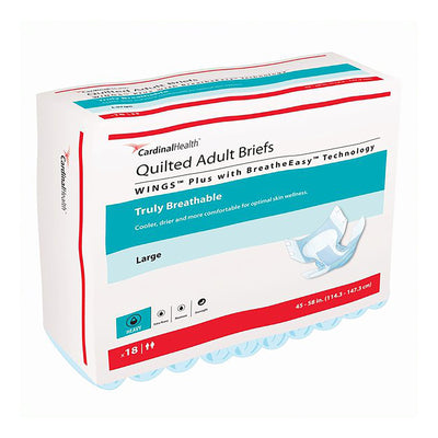 Wings™ Quilted Plus with BreatheEasy™ Technology Adult Briefs, X-Large, 1 Bag of 15 () - Img 3