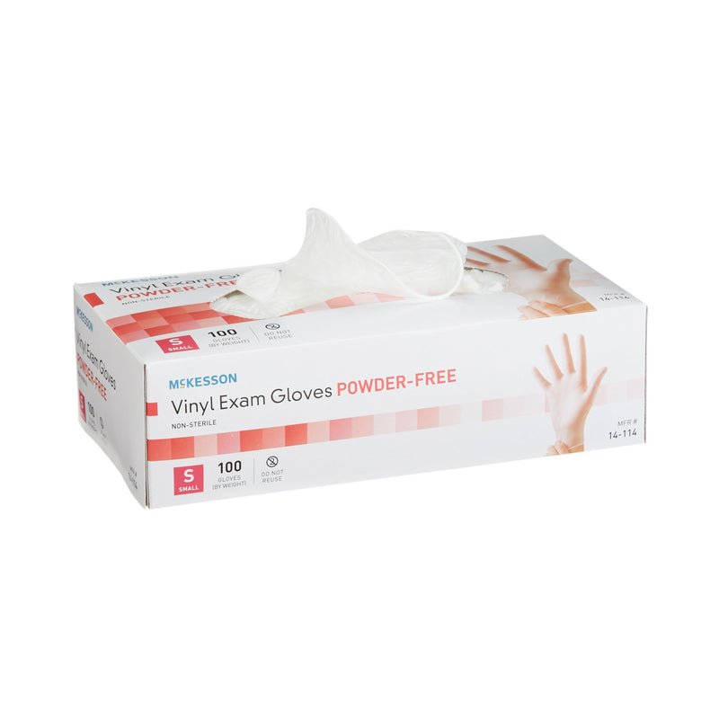 McKesson Vinyl Exam Glove, Small, Clear, 1 Box of 100 () - Img 1