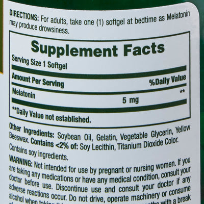 Nature's Bounty® Melatonin Natural Sleep Aid, 1 Bottle (Over the Counter) - Img 4
