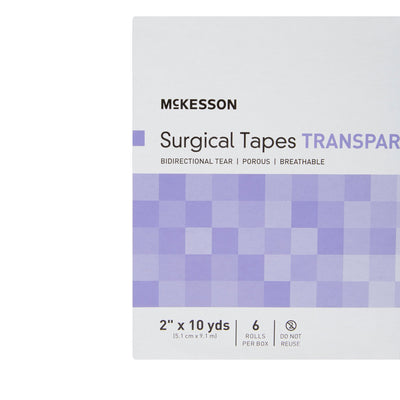 McKesson Plastic Medical Tape, 2 Inch x 10 Yard, Transparent, 1 Box of 6 (General Wound Care) - Img 6
