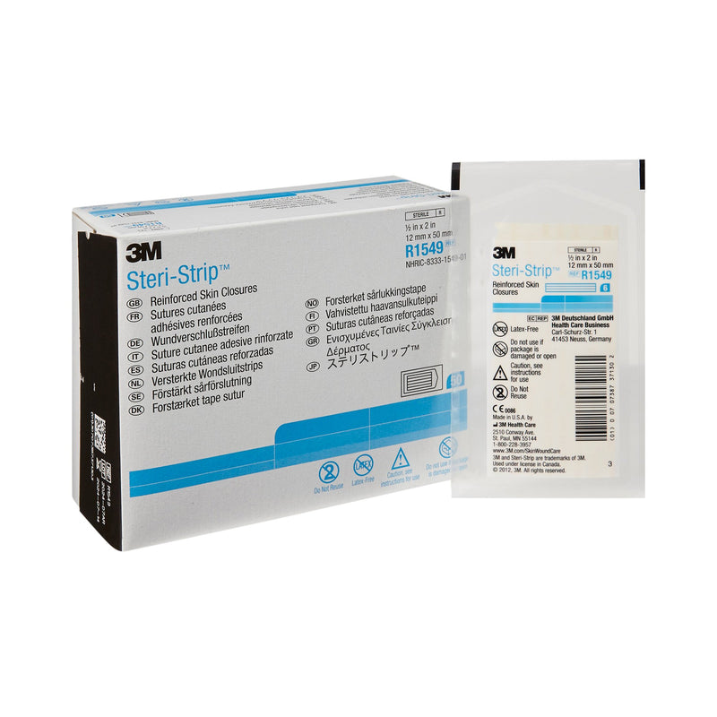 3M™ Steri-Strip™ Skin Closure Strip, 1/2 X 2 Inch, 1 Box of 50 (Skin Closure Strips) - Img 1