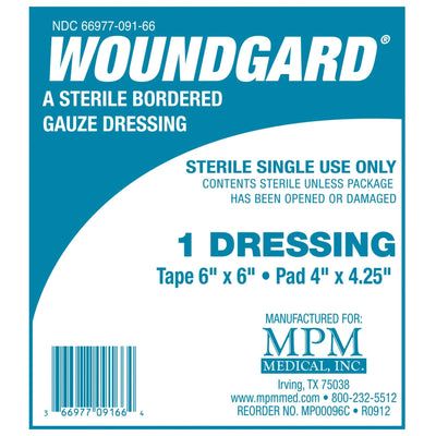 WoundGard® White Adhesive Dressing, 6 x 6 Inch, 1 Case of 120 (General Wound Care) - Img 1