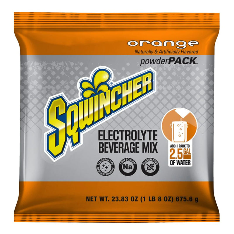 Sqwincher® Powder Pack® Orange Electrolyte Replenishment Drink Mix, 23.83 oz. Packet, 1 Case of 32 () - Img 1