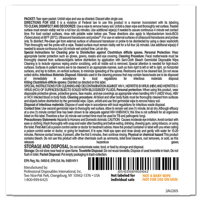 Sani-Cloth® Surface Disinfectant Cleaner Bleach Wipe, 40 Individual Packets per Box, 1 Box of 40 (Cleaners and Disinfectants) - Img 3