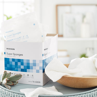 McKesson Sterile Fluff Dressing, 6 x 6-3/4 Inch, 1 Box of 20 (General Wound Care) - Img 6