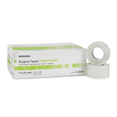 McKesson Silicone Medical Tape, 1 Inch x 5-1/2 Yard, Transparent, 1 Box of 12 (General Wound Care) - Img 6