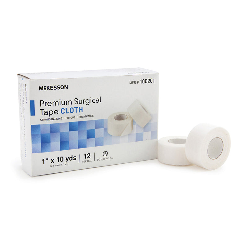 McKesson Paper Medical Tape, 1/2 Inch x 10 Yard, White, 1 Case of 240