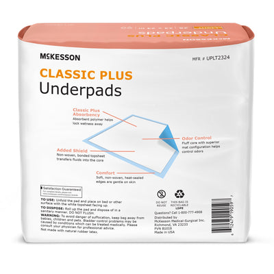 McKesson Classic Plus Underpad, 23 x 24 Inch, 1 Bag of 25 (Underpads) - Img 2