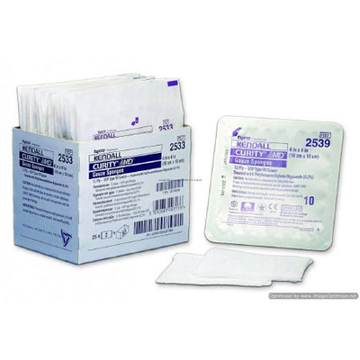 Curity™ AMD™ Sterile Antimicrobial Gauze Sponge, 4 x 4 Inch, 1 Box of 25 (General Wound Care) - Img 1