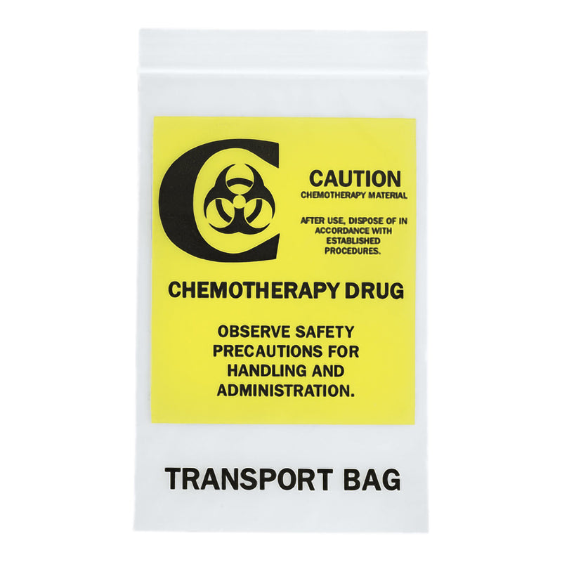 RD Plastics Chemotherapy Transport Bag, 9 x 12 Inch, 1 Pack of 100 (Bags) - Img 1