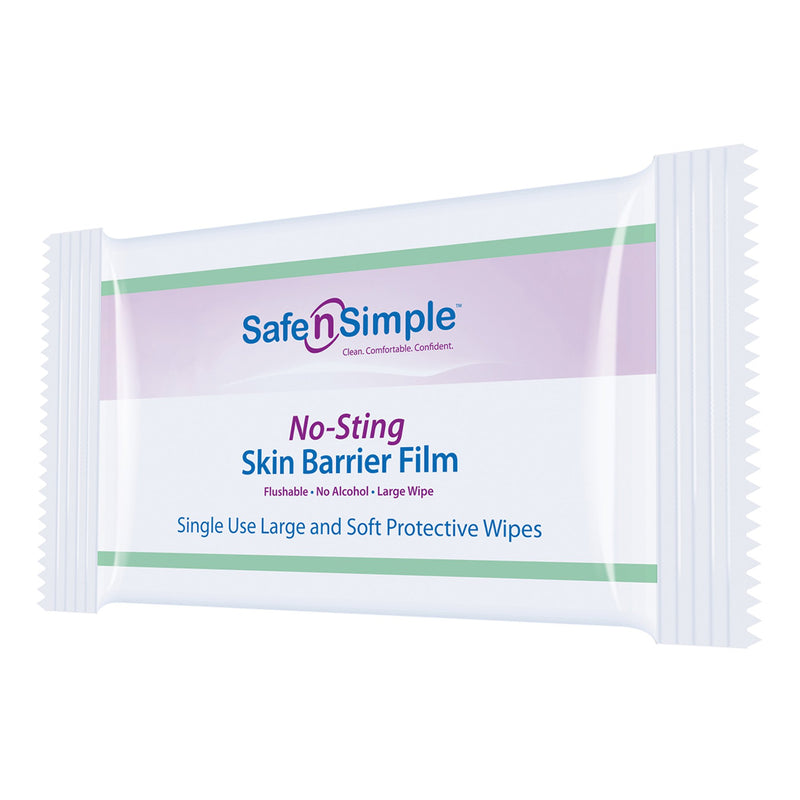 Safe N Simple No-Sting Skin Barrier Wipe, 1 Box of 25 (Skin Care) - Img 2