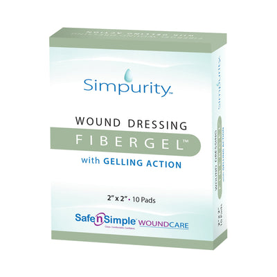 FiberGel Hydrogel Dressing, 2 x 2 Inch, 1 Case of 160 (Advanced Wound Care) - Img 1