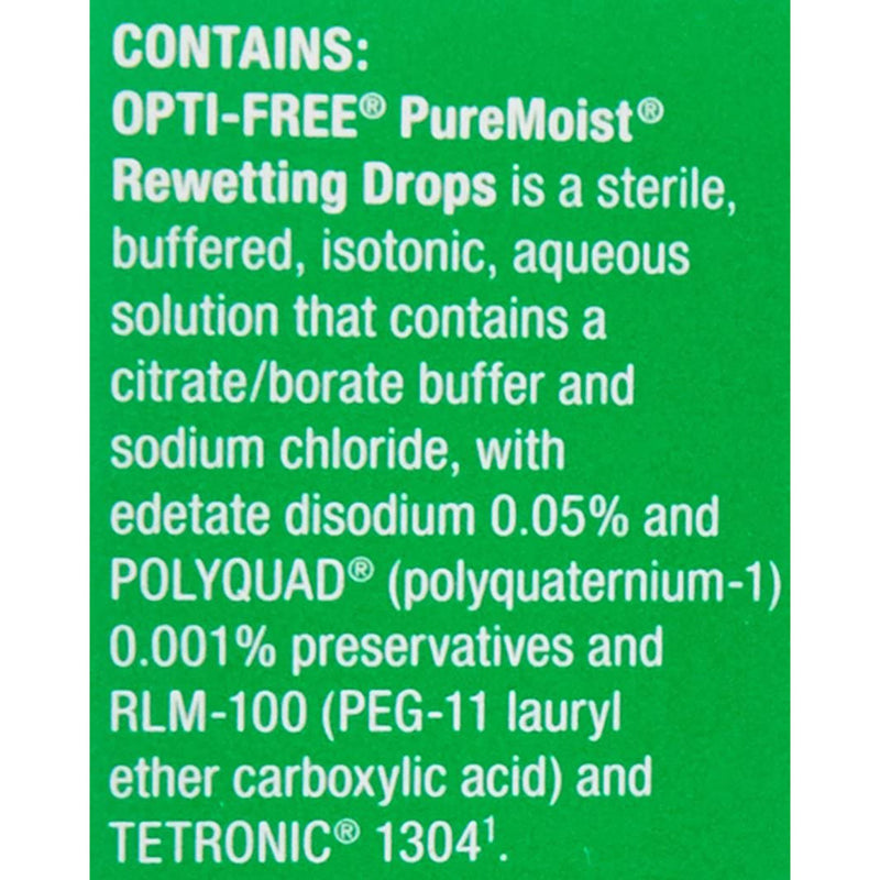 Opti-Free® Puremoist® Citrate Buffer / Sodium Chloride Rewetting Drops, 1 Each (Over the Counter) - Img 5