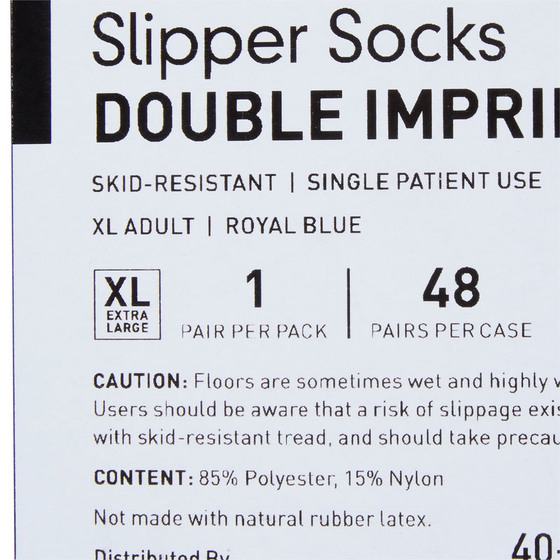 McKesson Terries™ Adult Slipper Socks, X-Large, Royal Blue, 1 Case of 48 (Slippers and Slipper Socks) - Img 8