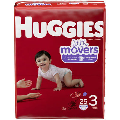 Huggies® Little Movers® Diaper, Size 3, 1 Pack of 25 () - Img 1